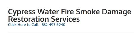 Cypress Water Fire Smoke Damage Restoration Services - Cypress, TX 77429 - (832)497-5940 | ShowMeLocal.com