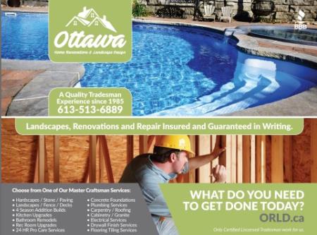 Ottawa Home Renovations & Landscape Design Ottawa-West (613)513-6889