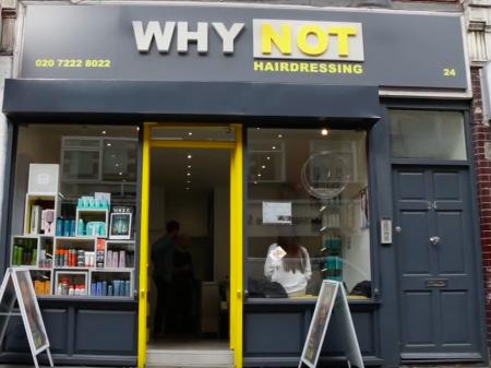 Why Not Hairdressing London 020 7222 8022